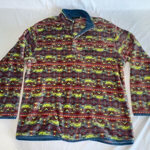 Southern Marsh Mens Size XL Fleece Pullover 1/4 Zip‎ Sweater Aztec Southwestern